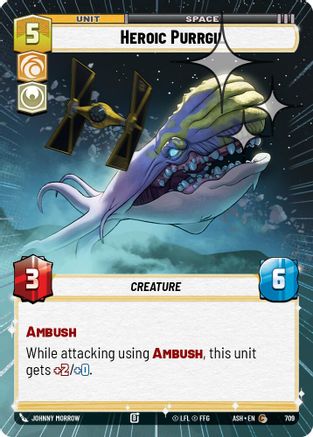 Heroic Purrgil (Hyperspace Foil) (709) [Ashes of the Empire] Foil Star Wars: Unlimited Single Disney