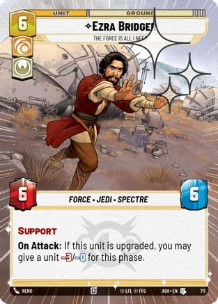 Ezra Bridger - The Force is All I Need (Hyperspace Foil) (711) [Ashes of the Empire] Foil Star Wars: Unlimited Single Disney