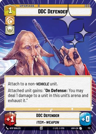 DDC Defender (Hyperspace Foil) (712) [Ashes of the Empire] Foil Star Wars: Unlimited Single Disney