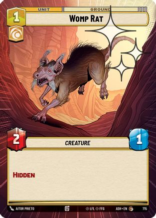 Womp Rat (Hyperspace Foil) (715) [Ashes of the Empire] Foil Star Wars: Unlimited Single Disney