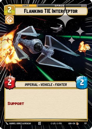 Flanking TIE Interceptor (Hyperspace Foil) (717) [Ashes of the Empire] Foil Star Wars: Unlimited Single Disney