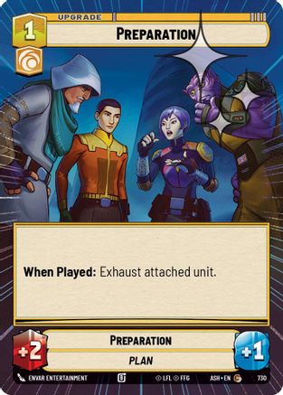 Preparation (Hyperspace Foil) (730) [Ashes of the Empire] Foil Star Wars: Unlimited Single Disney