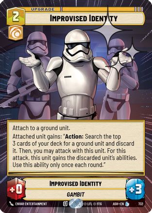 Improvised Identity (Hyperspace Foil) (732) [Ashes of the Empire] Foil Star Wars: Unlimited Single Disney