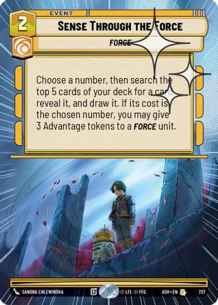 Sense Through the Force (Hyperspace Foil) (737) [Ashes of the Empire] Foil Star Wars: Unlimited Single Disney