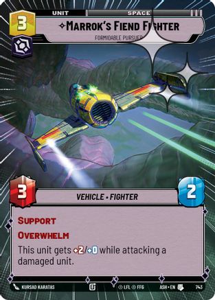 Marrok's Fiend Fighter - Formidable Pursuer (Hyperspace Foil) (743) [Ashes of the Empire] Foil Star Wars: Unlimited Single Disney