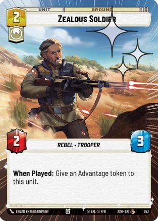 Zealous Soldier (Hyperspace Foil) (753) [Ashes of the Empire] Foil Star Wars: Unlimited Single Disney