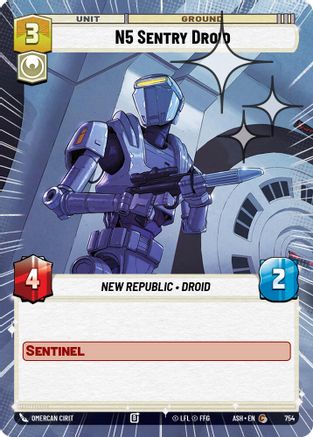 N5 Sentry Droid (Hyperspace Foil) (754) [Ashes of the Empire] Foil Star Wars: Unlimited Single Disney
