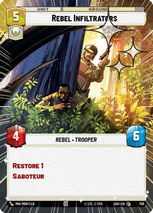 Rebel Infiltrators (Hyperspace Foil) (758) [Ashes of the Empire] Foil Star Wars: Unlimited Single Disney