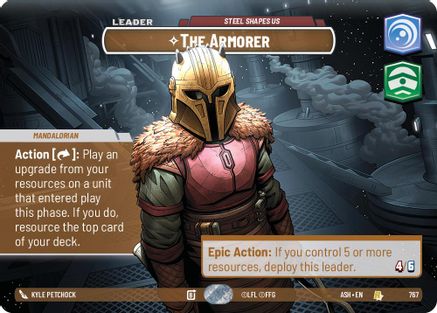 The Armorer - Steel Shapes Us (Showcase) (767) [Ashes of the Empire] Foil Star Wars: Unlimited Single Disney