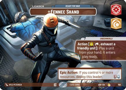 Fennec Shand - Ready for War (Showcase) (768) [Ashes of the Empire] Foil Star Wars: Unlimited Single Disney