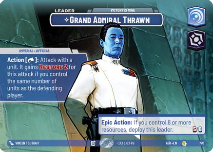 Grand Admiral Thrawn - Victory is Mine (Showcase) (770) [Ashes of the Empire] Foil Star Wars: Unlimited Single Disney