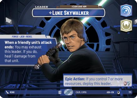 Luke Skywalker - I Can Save Him (Showcase) (771) [Ashes of the Empire] Foil Star Wars: Unlimited Single Disney