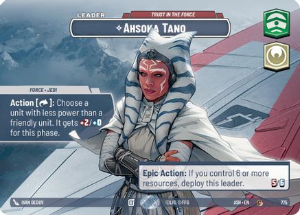 Ahsoka Tano - Trust in the Force (Showcase) (775) [Ashes of the Empire] Foil Star Wars: Unlimited Single Disney