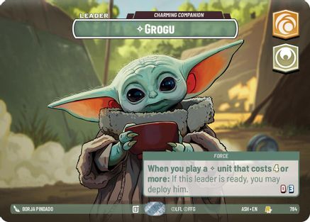 Grogu - Charming Companion (Showcase) (784) [Ashes of the Empire] Foil Star Wars: Unlimited Single Disney