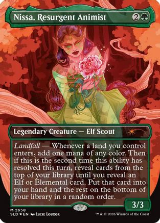 Nissa, Resurgent Animist (SLD-2658) [Secret Lair] Drop Series Foil MTG Single Wizards of the Coast