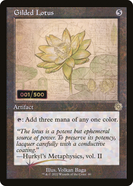 Gilded Lotus (Schematic) (Serial Numbered) (BRR-080) [The Brothers' War Retro Artifacts] Foil MTG Single Wizards of the Coast