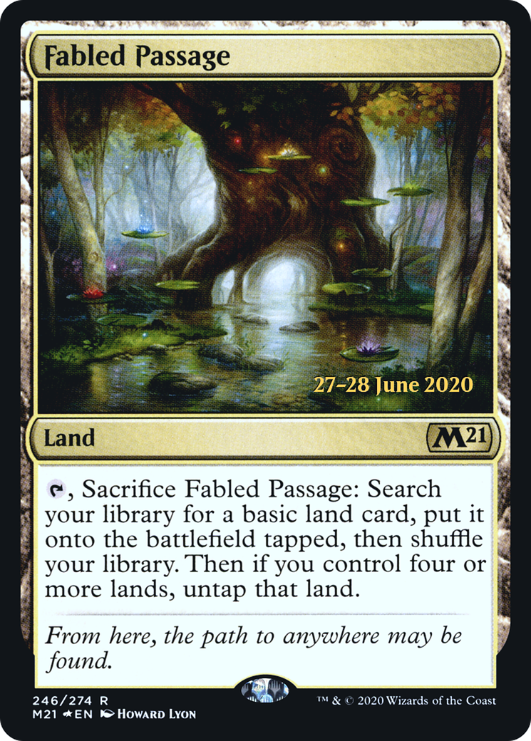Fabled Passage (M21) (PRE-246) [Core Set 2021 Promos] Foil MTG Single Wizards of the Coast
