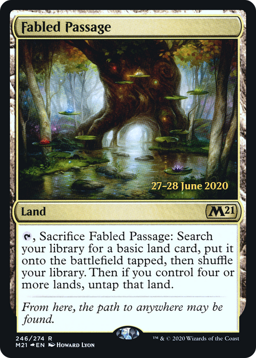 Fabled Passage (M21) (PRE-246) [Core Set 2021 Promos] Foil MTG Single Wizards of the Coast