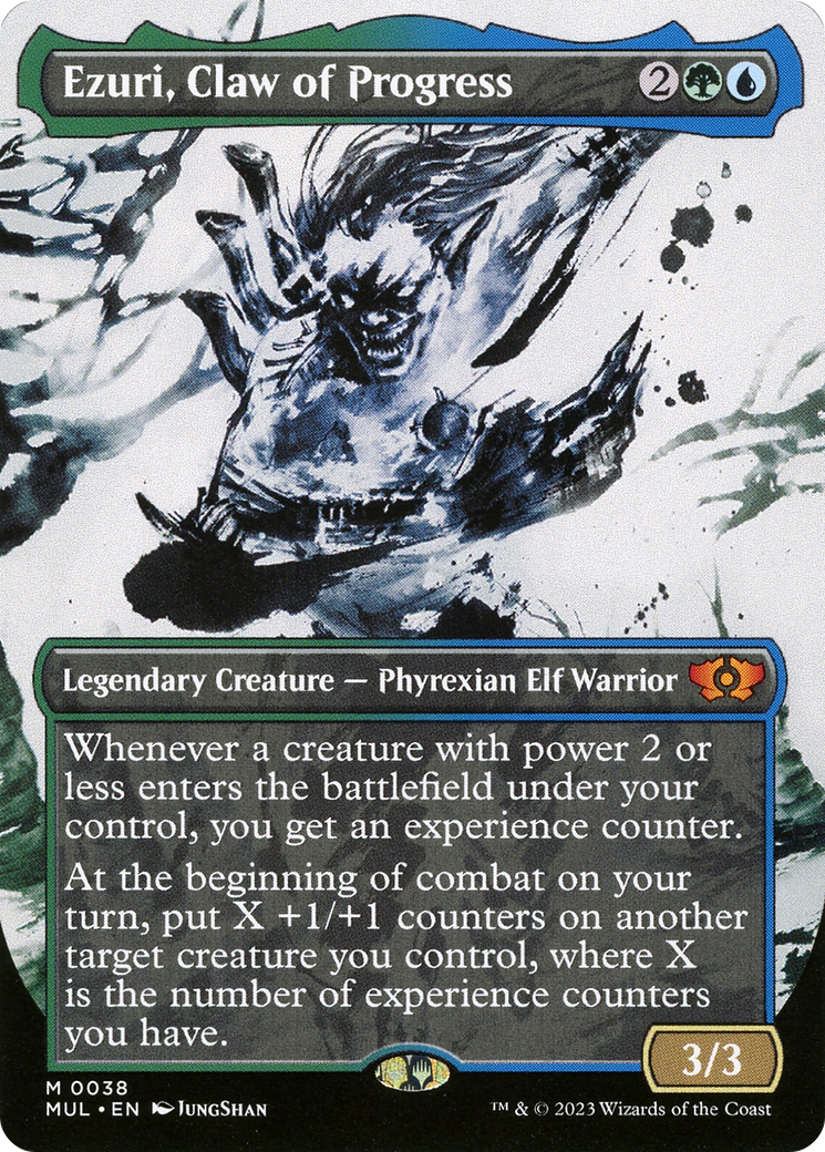 Ezuri, Claw of Progress (MUL-038) [Multiverse Legends] (Showcase) (Borderless) Foil MTG Single Wizards of the Coast
