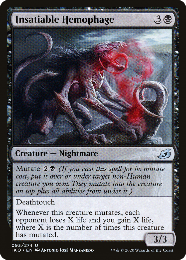 Insatiable Hemophage (IKO-093) [Ikoria: Lair of Behemoths] MTG Single Wizards of the Coast