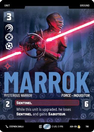 Marrok - Mysterious Warrior (Prestige) (786) [Ashes of the Empire] Star Wars: Unlimited Single Disney