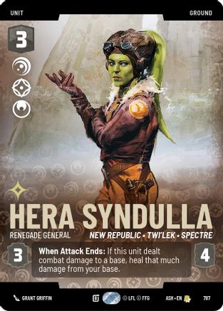 Hera Syndulla - Renegade General (Prestige) (787) [Ashes of the Empire] Star Wars: Unlimited Single Disney