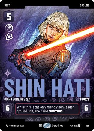 Shin Hati - Going Somewhere? (Prestige) (791) [Ashes of the Empire] Star Wars: Unlimited Single Disney