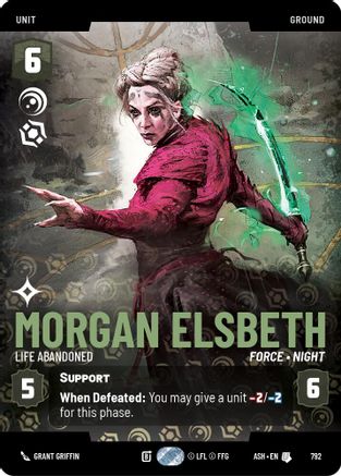 Morgan Elsbeth - Life Abandoned (Prestige) (792) [Ashes of the Empire] Star Wars: Unlimited Single Disney