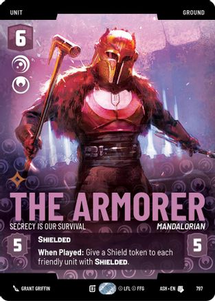 The Armorer - Secrecy is Our Survival (Prestige) (797) [Ashes of the Empire] Star Wars: Unlimited Single Disney