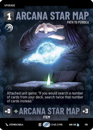 Arcana Star Map - Path to Peridea (Prestige) (798) [Ashes of the Empire] Star Wars: Unlimited Single Disney