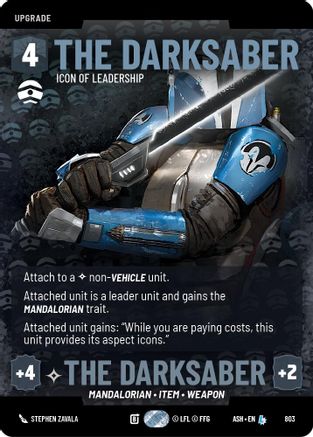 The Darksaber - Icon of Leadership (Prestige) (803) [Ashes of the Empire] Star Wars: Unlimited Single Disney
