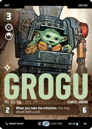 Grogu - Yes. Yes. Yes. (Prestige) (804) [Ashes of the Empire] Star Wars: Unlimited Single Disney