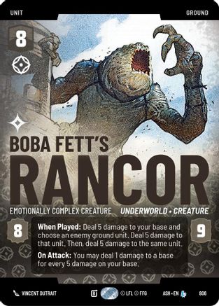 Boba Fett's Rancor - Emotionally Complex Creature (Prestige) (806) [Ashes of the Empire] Star Wars: Unlimited Single Disney