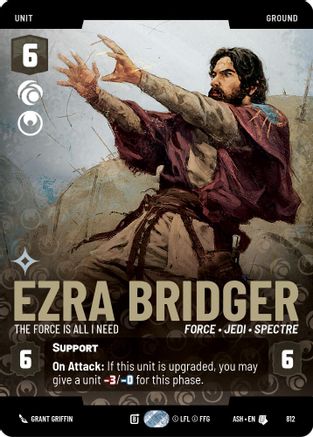 Ezra Bridger - The Force is All I Need (Prestige) (812) [Ashes of the Empire] Star Wars: Unlimited Single Disney