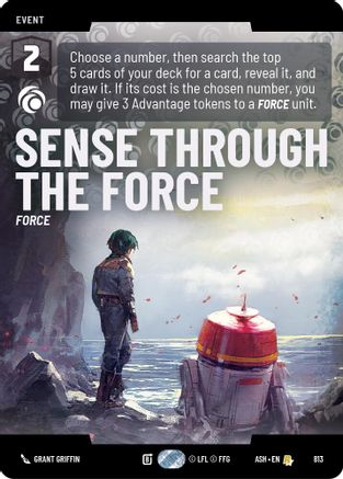 Sense Through the Force (Prestige) (813) [Ashes of the Empire] Star Wars: Unlimited Single Disney