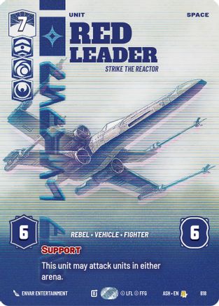 Red Leader - Strike the Reactor (Prestige) (818) [Ashes of the Empire] Star Wars: Unlimited Single Disney