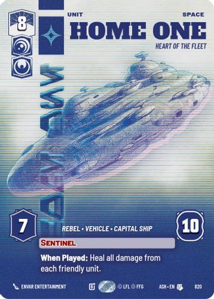 Home One - Heart of the Fleet (Prestige) (820) [Ashes of the Empire] Star Wars: Unlimited Single Disney