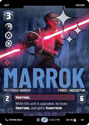 Marrok - Mysterious Warrior (Prestige Foil) (833) [Ashes of the Empire] Foil Star Wars: Unlimited Single Disney