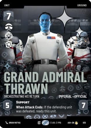 Grand Admiral Thrawn - Orchestrating His Return (Prestige Foil) (835) [Ashes of the Empire] Foil Star Wars: Unlimited Single Disney