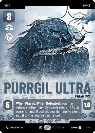 Purrgil Ultra (Prestige Foil) (836) [Ashes of the Empire] Foil Star Wars: Unlimited Single Disney