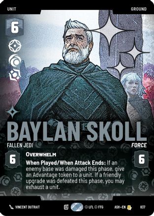 Baylan Skoll - Fallen Jedi (Prestige Foil) (837) [Ashes of the Empire] Foil Star Wars: Unlimited Single Disney