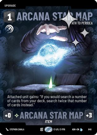 Arcana Star Map - Path to Peridea (Prestige Foil) (845) [Ashes of the Empire] Foil Star Wars: Unlimited Single Disney