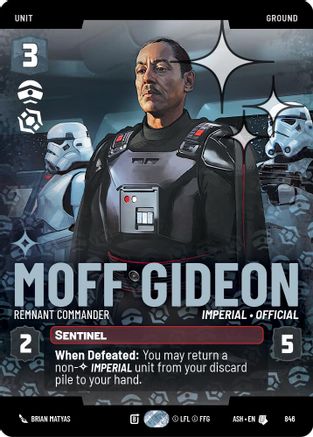 Moff Gideon - Remnant Commander (Prestige Foil) (846) [Ashes of the Empire] Foil Star Wars: Unlimited Single Disney