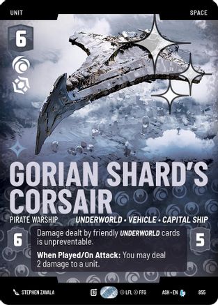 Gorian Shard's Corsair - Pirate Warship (Prestige Foil) (855) [Ashes of the Empire] Foil Star Wars: Unlimited Single Disney