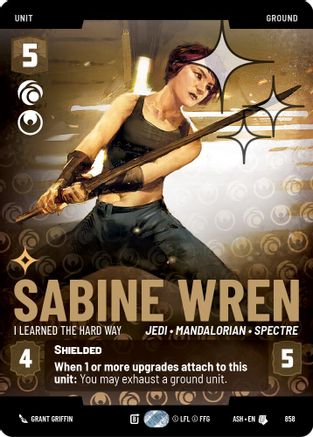 Sabine Wren - I Learned the Hard Way (Prestige Foil) (858) [Ashes of the Empire] Foil Star Wars: Unlimited Single Disney