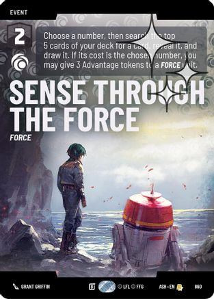 Sense Through the Force (Prestige Foil) (860) [Ashes of the Empire] Foil Star Wars: Unlimited Single Disney