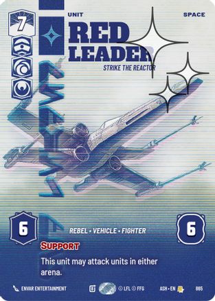 Red Leader - Strike the Reactor (Prestige Foil) (865) [Ashes of the Empire] Foil Star Wars: Unlimited Single Disney