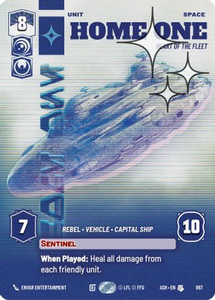 Home One - Heart of the Fleet (Prestige Foil) (867) [Ashes of the Empire] Foil Star Wars: Unlimited Single Disney