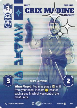 Crix Madine - Strike Team Strategist (Prestige Foil) (868) [Ashes of the Empire] Foil Star Wars: Unlimited Single Disney