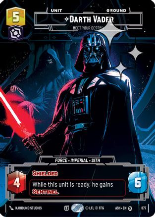Darth Vader - Meet Your Destiny (Prestige Foil) (877) [Ashes of the Empire] Foil Star Wars: Unlimited Single Disney